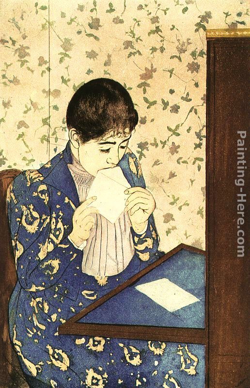 The Letter painting - Mary Cassatt The Letter art painting
